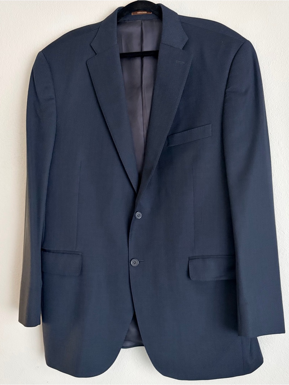 Peter Millar Mens Navy Wool Blazer Suit Jacket Size 44T